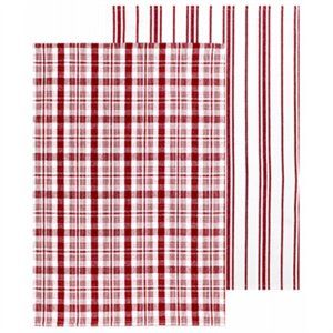 253505 28 In. Red Farm Towels, Pack Of 2 - Case Of 4