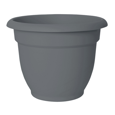 256713 8 In. Ariana Bell Shaped Planter, Charcoal
