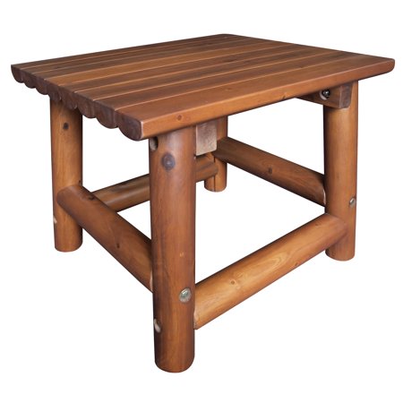 232176 Hardwood Acacia Amber Log End Table