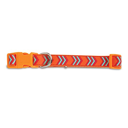 261097 0.75 X 14-20 In. Orange Chevron Dog Collar
