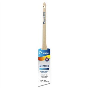 Premier Paint Roller 255479 1.5 In. Montauk Nylon & Polyester Blend Angle Sash Paint Brush With Thin Handle