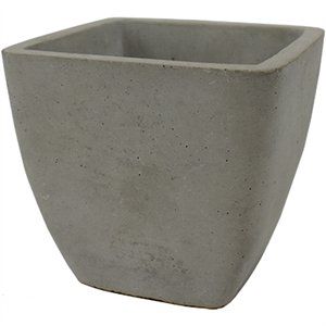 256570 3.7 X 3.5 In. Lightweight Fiber Cement Tapered Square Planter - Pack Of 4