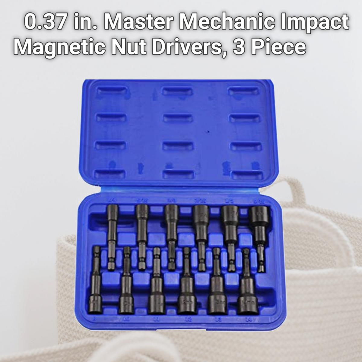 Picture of Disston 255397 0.37 in. Master Mechanic Impact Magnetic Nut Drivers, 3 Piece
