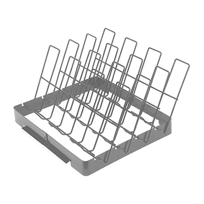 257101 Grill Zone Non-stick Rib Rack, Brushed Silver