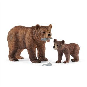 255201 Grizzly Mom & Cub, Brown