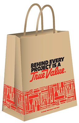 257352 True Value Small Paper Shopper Bag, Pack Of 250