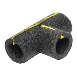 263132 1 In. Foam Tee Poly Pipe Insulation, Gray