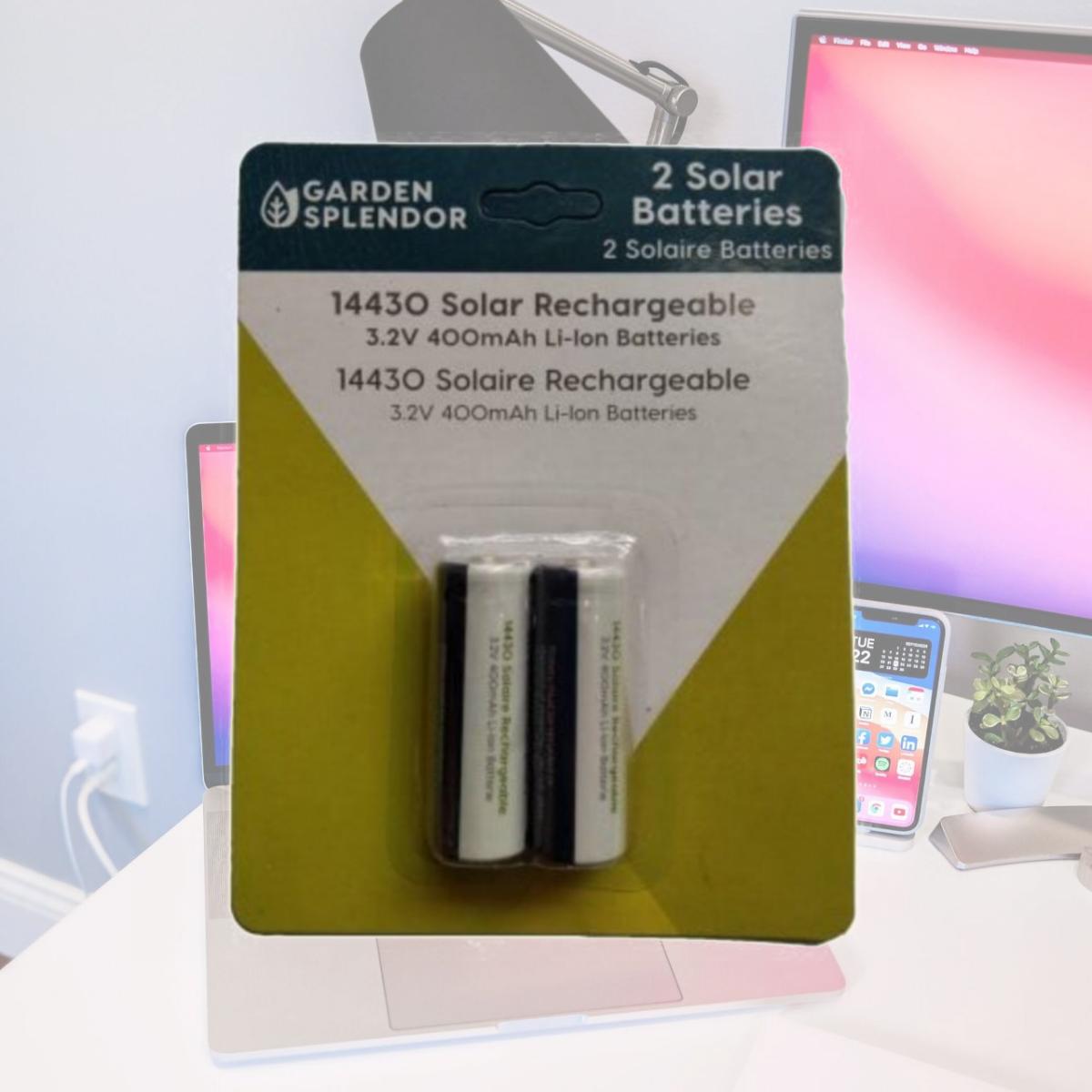 Picture of Headwind Consumer Products 262396 Solar 14430 Rechargeable Batteries - Pack of 2