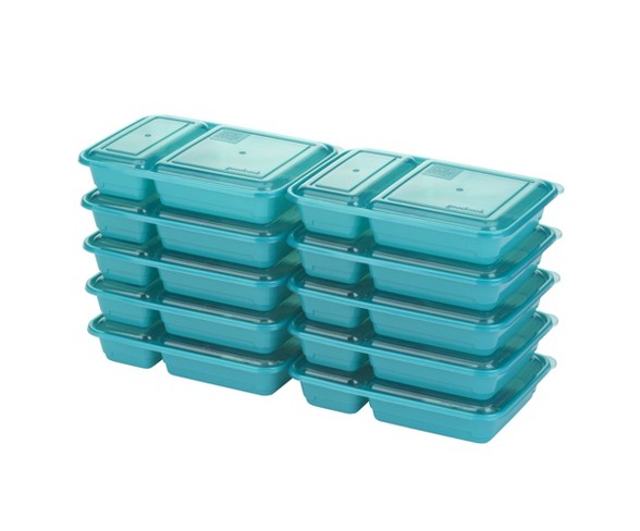 263204 Meal Prep 2 Container, Blue - Pack Of 10
