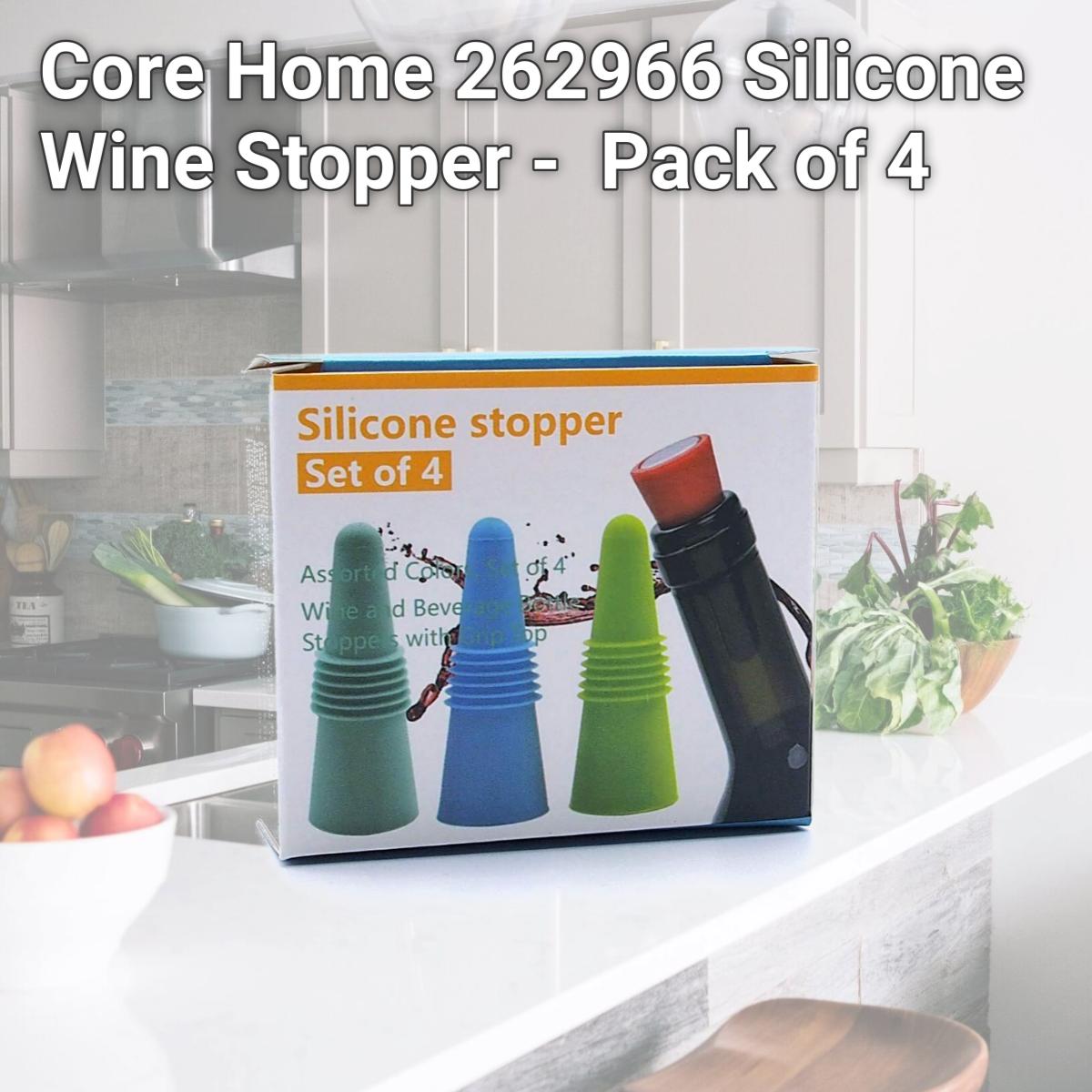 Picture of Core Home 262966 Silicone Wine Stopper -  Pack of 4