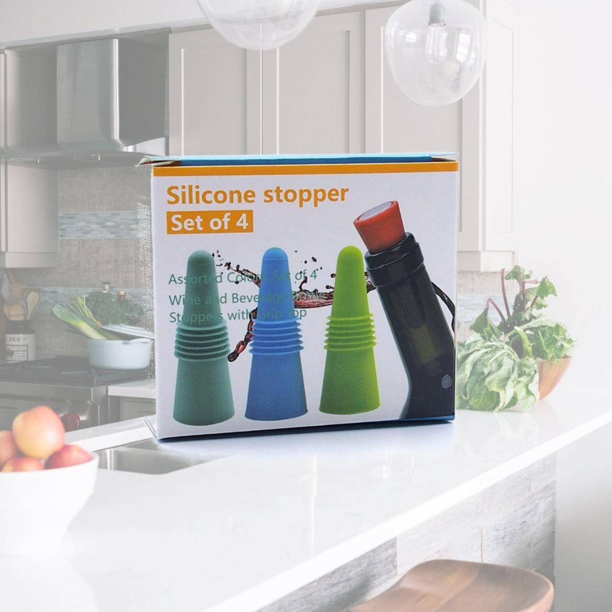 Picture of Core Home 262966 Silicone Wine Stopper -  Pack of 4