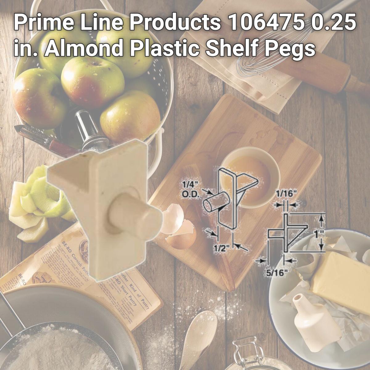 Picture of Prime Line Products 106475 0.25 in. Almond Plastic Shelf Pegs