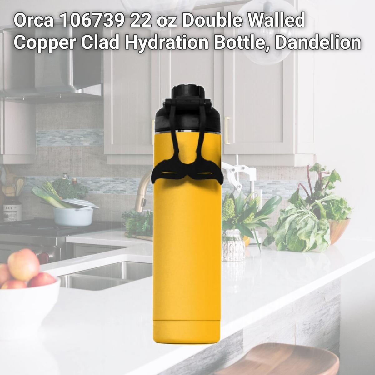Picture of Orca 106739 22 oz Double Walled Copper Clad Hydration Bottle, Dandelion