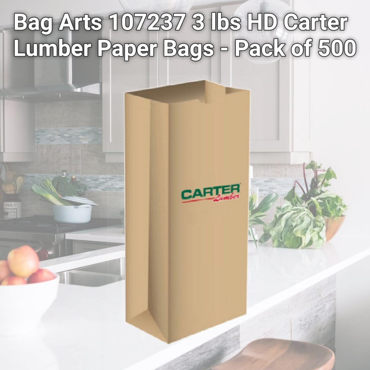 Picture of Bag Arts 107237 3 lbs HD Carter Lumber Paper Bags - Pack of 500