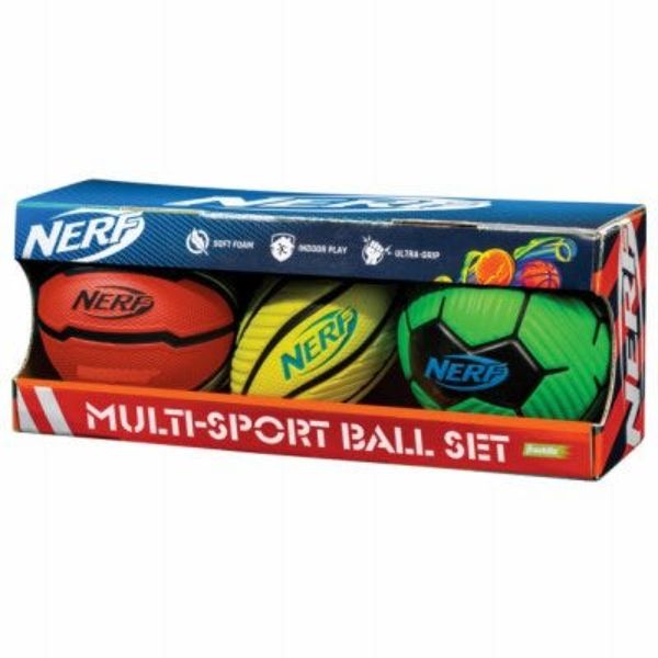 Franklin Sports Industry 108715 Nerf Ball Pack - 3 Piece