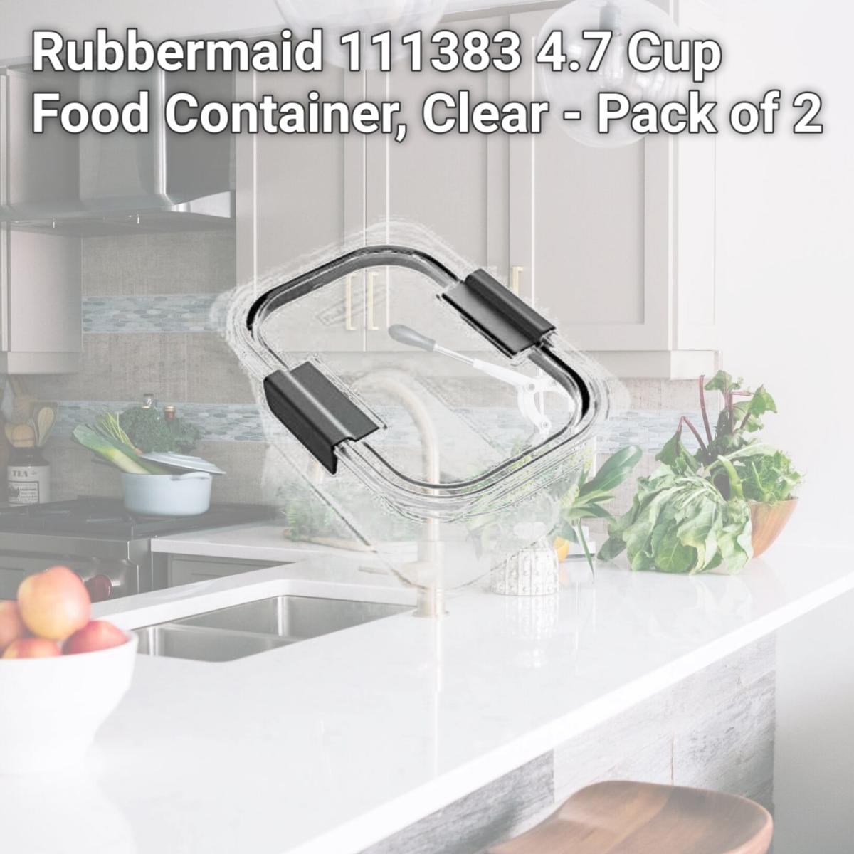 Picture of Rubbermaid 111383 4.7 Cup Food Container, Clear - Pack of 2
