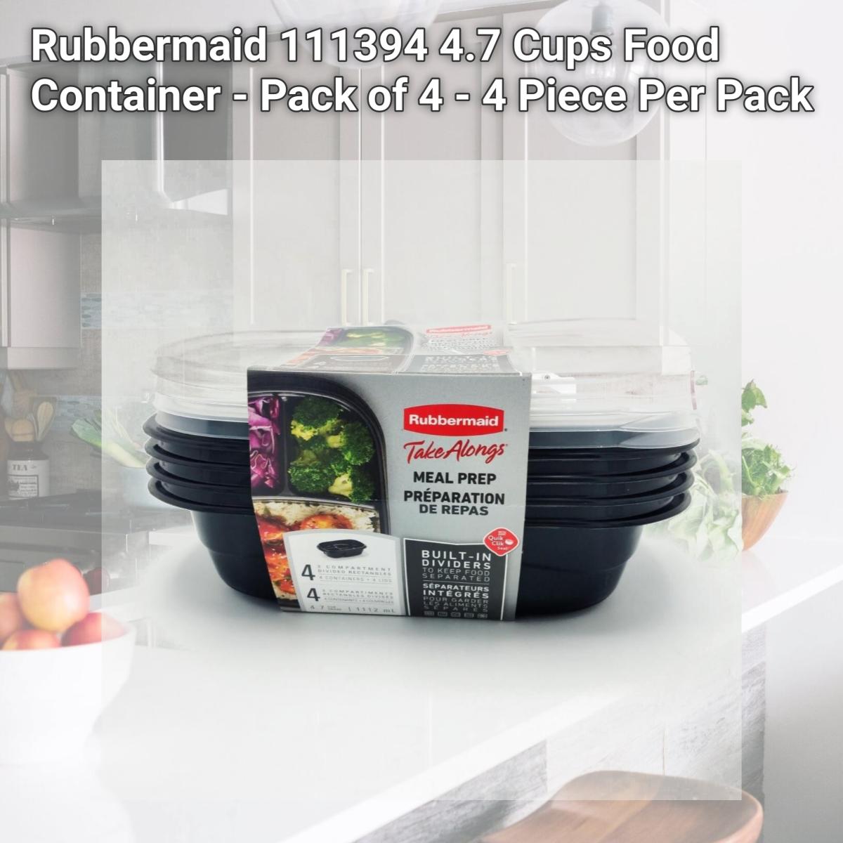 Picture of Rubbermaid 111394 4.7 Cups Food Container - Pack of 4 - 4 Piece Per Pack