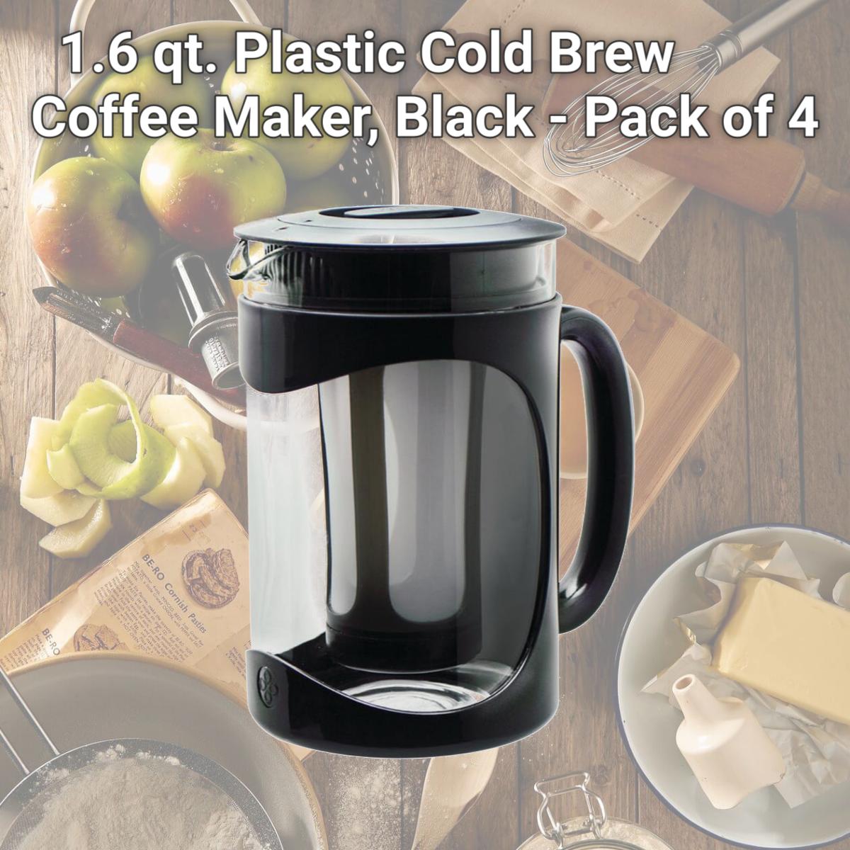 Picture of Epoca International 111429 1.6 qt. Plastic Cold Brew Coffee Maker, Black - Pack of 4