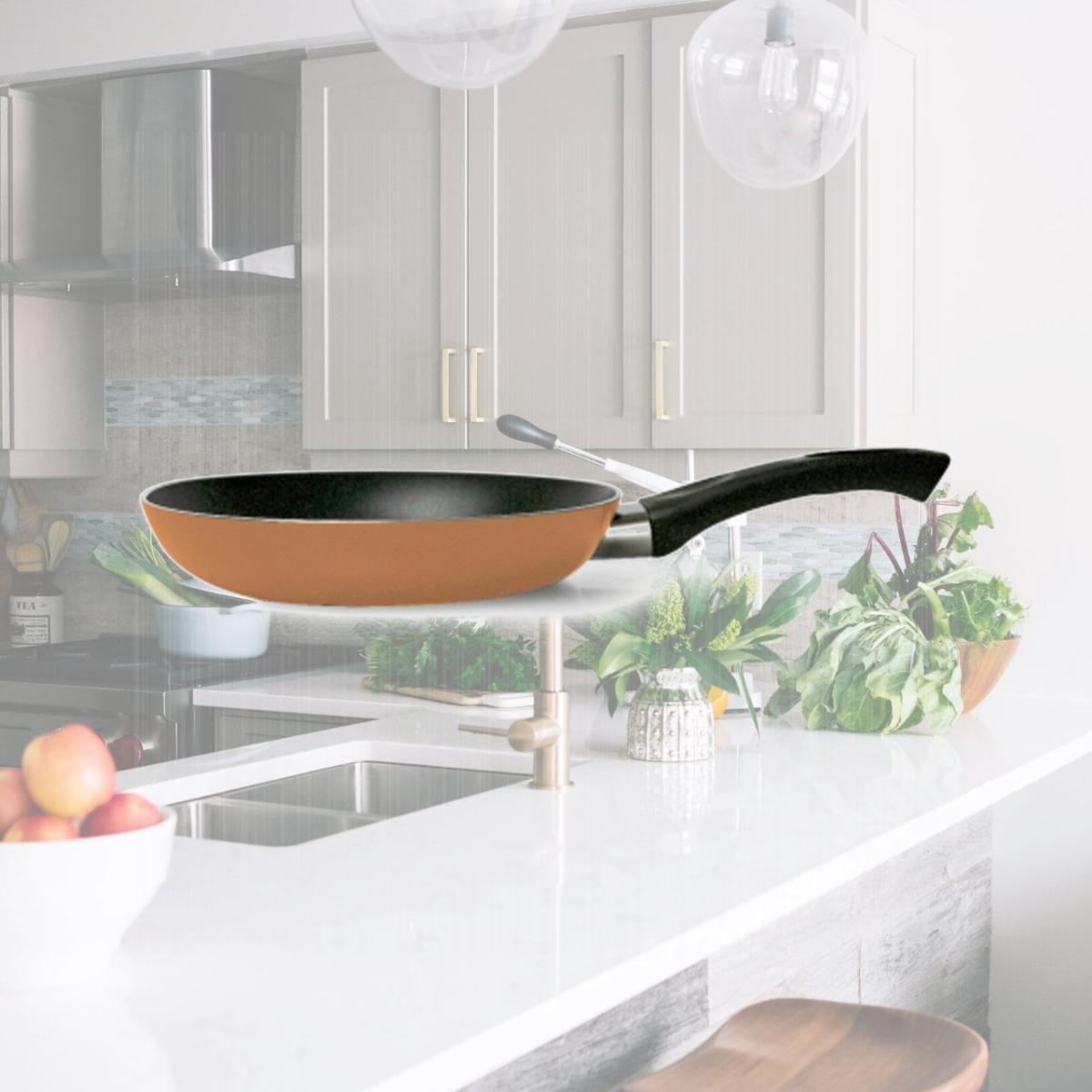 Picture of Epoca International 111407 8 in. Aluminum Non-Stick Fry Pan, Copper