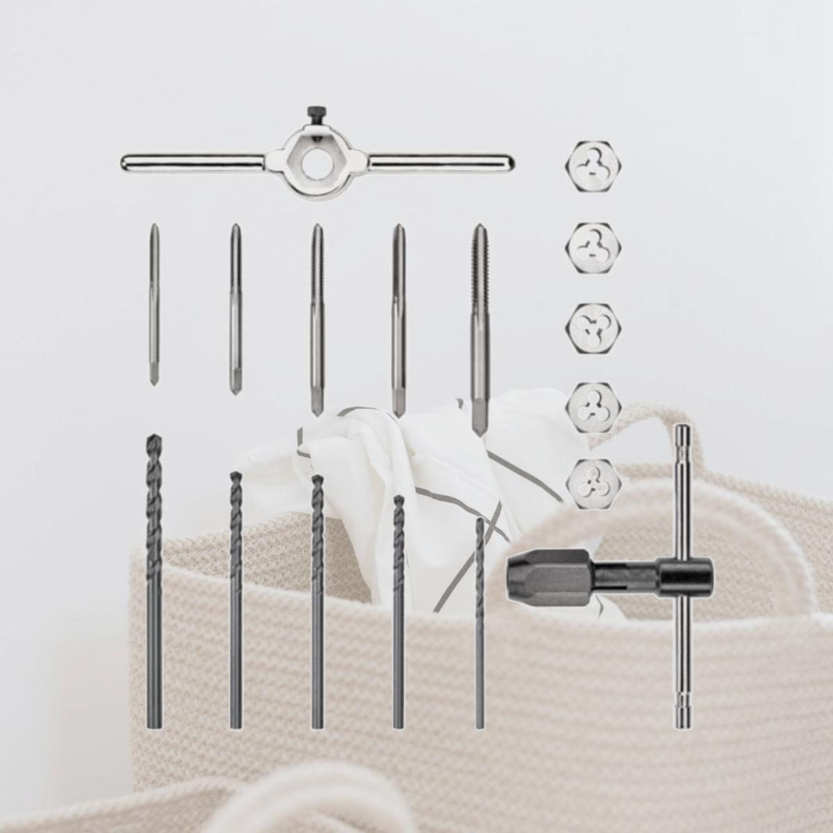 Picture of Dewalt Accessories 109216 Fractional Tap & Small Hexagon Die Set - 17 Piece