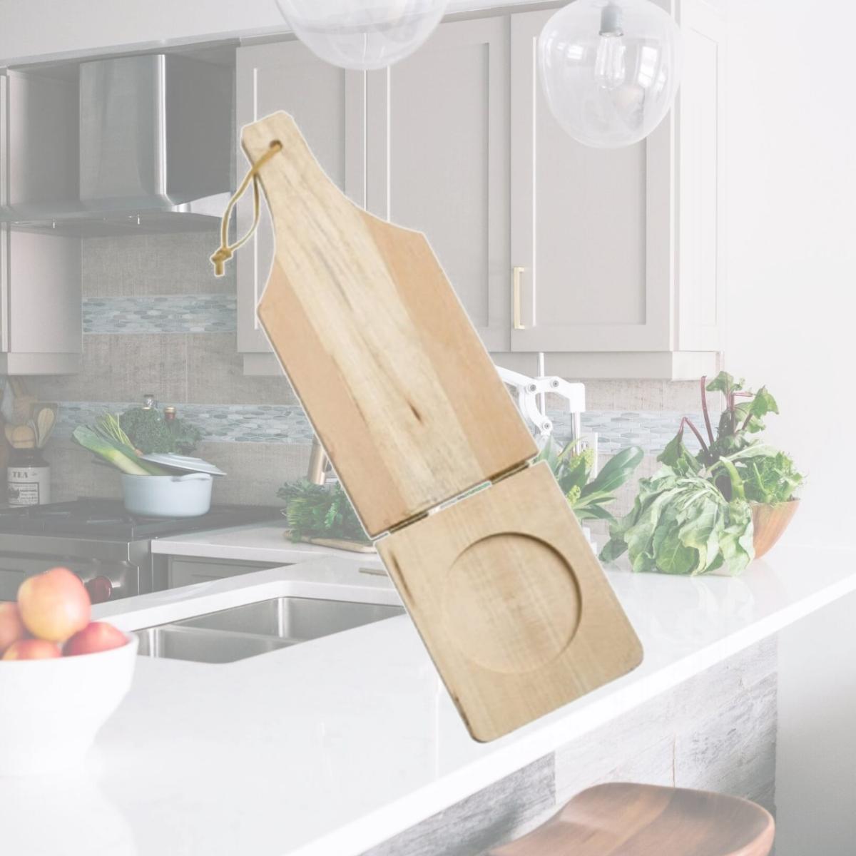 Picture of IMUSA USA 110741 Traditional Jumbo Wood Tostonera Plantain Masher