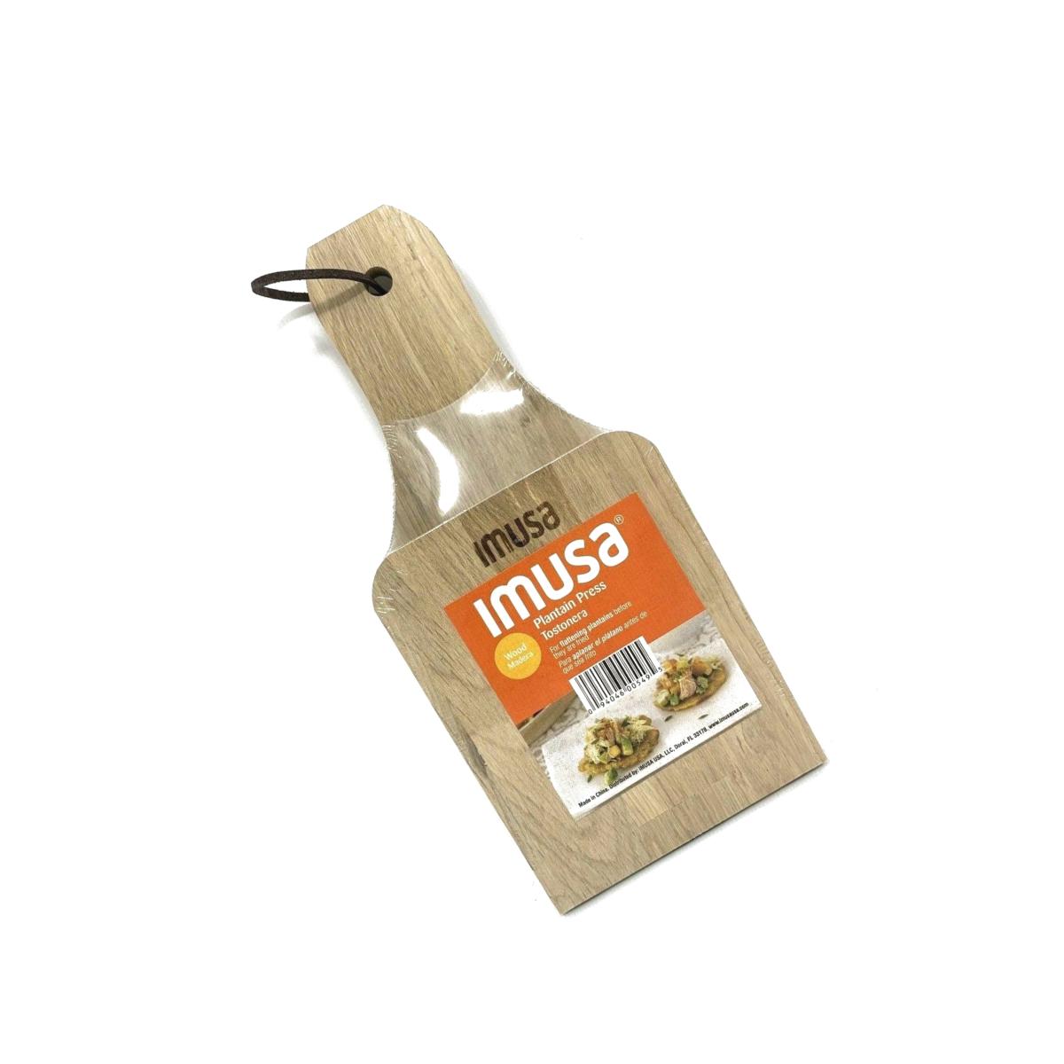Picture of IMUSA USA 110750 Traditional Jumbo Wood Tostonera Plantain Masher, Dark Brown - Case Pack of 72