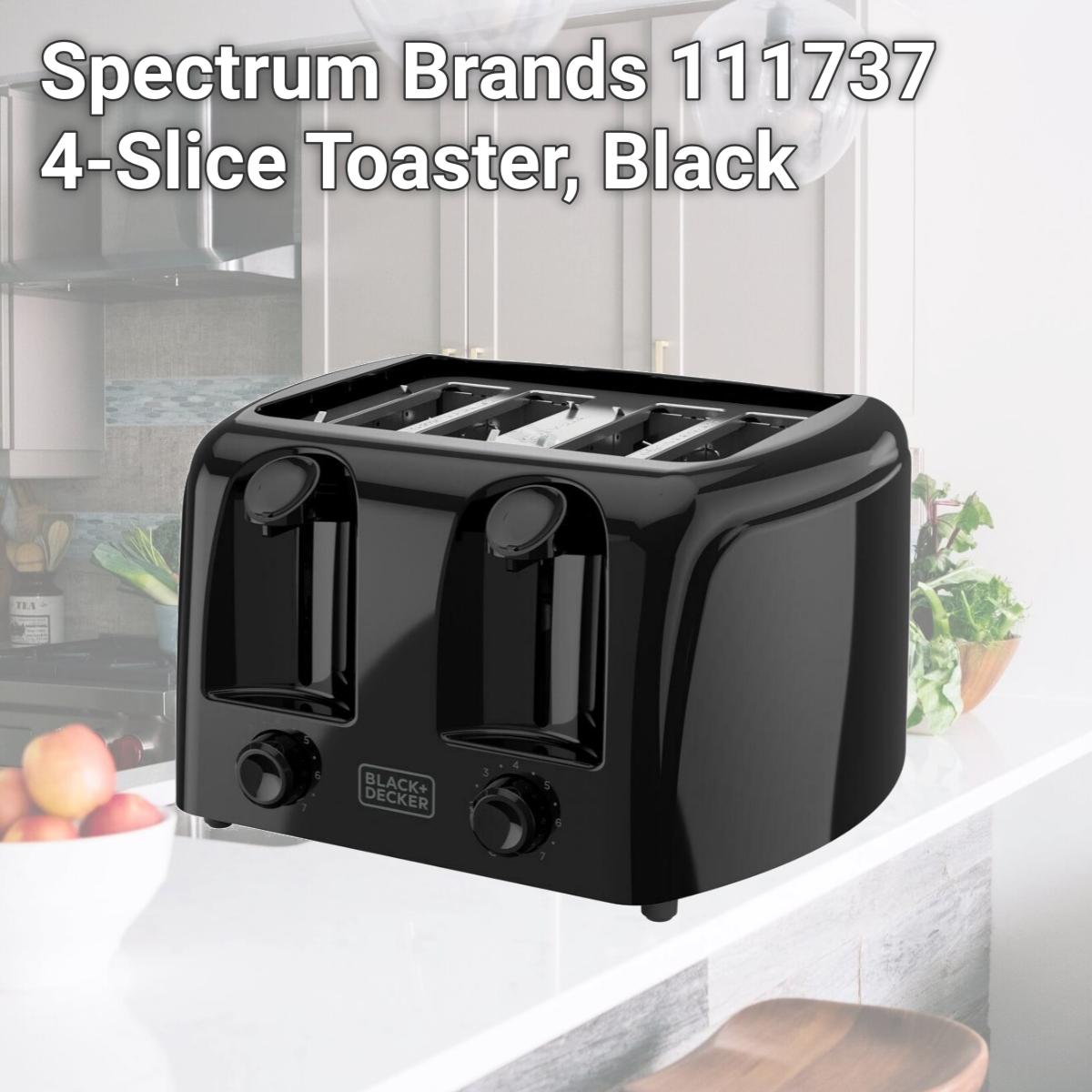 Picture of Spectrum Brands 111737 4-Slice Toaster, Black