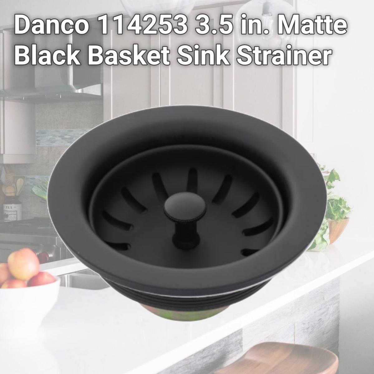 Picture of Danco 114253 3.5 in. Matte Black Basket Sink Strainer