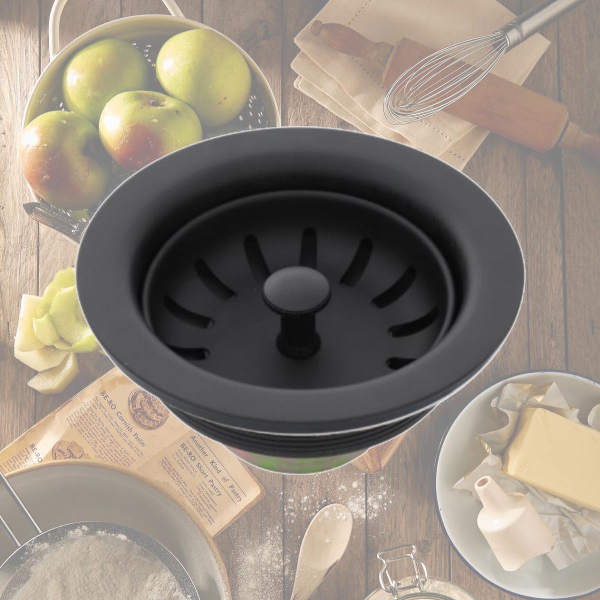 Picture of Danco 114253 3.5 in. Matte Black Basket Sink Strainer