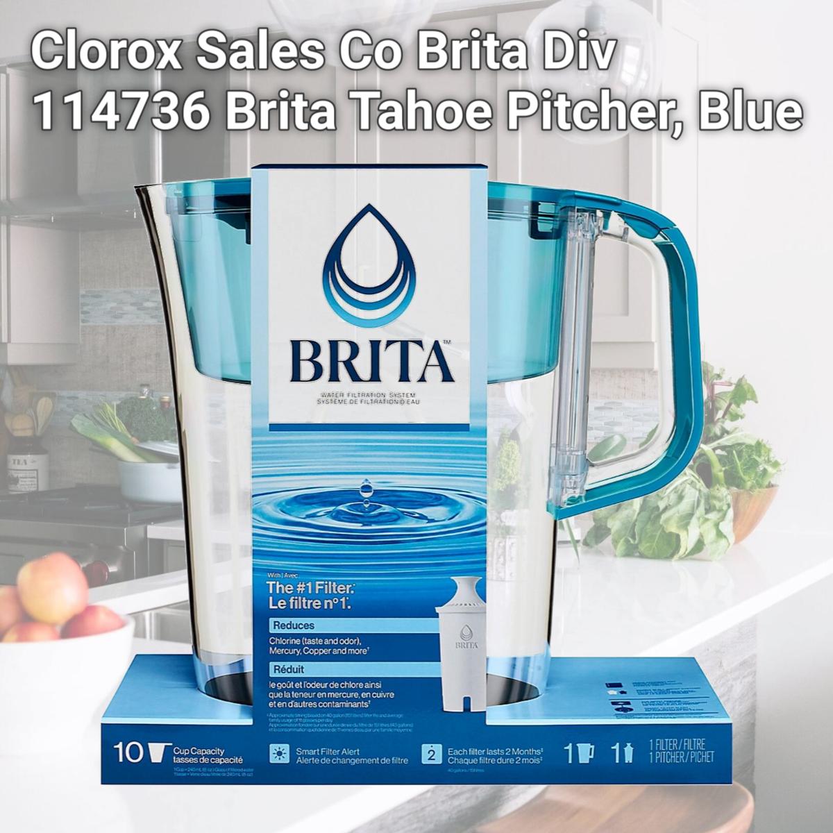 Picture of Clorox Sales Co Brita Div 114736 Brita Tahoe Pitcher, Blue