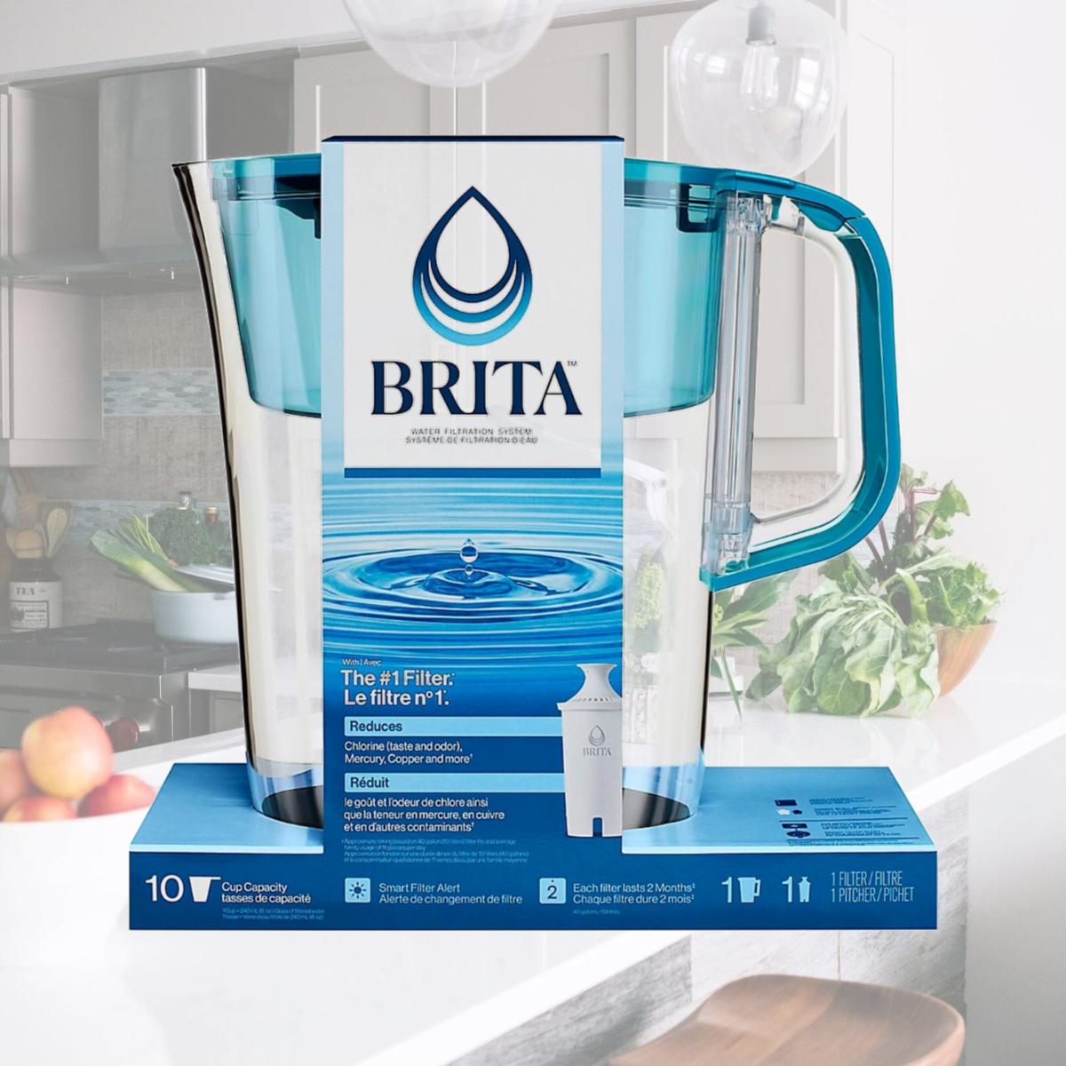 Picture of Clorox Sales Co Brita Div 114736 Brita Tahoe Pitcher, Blue