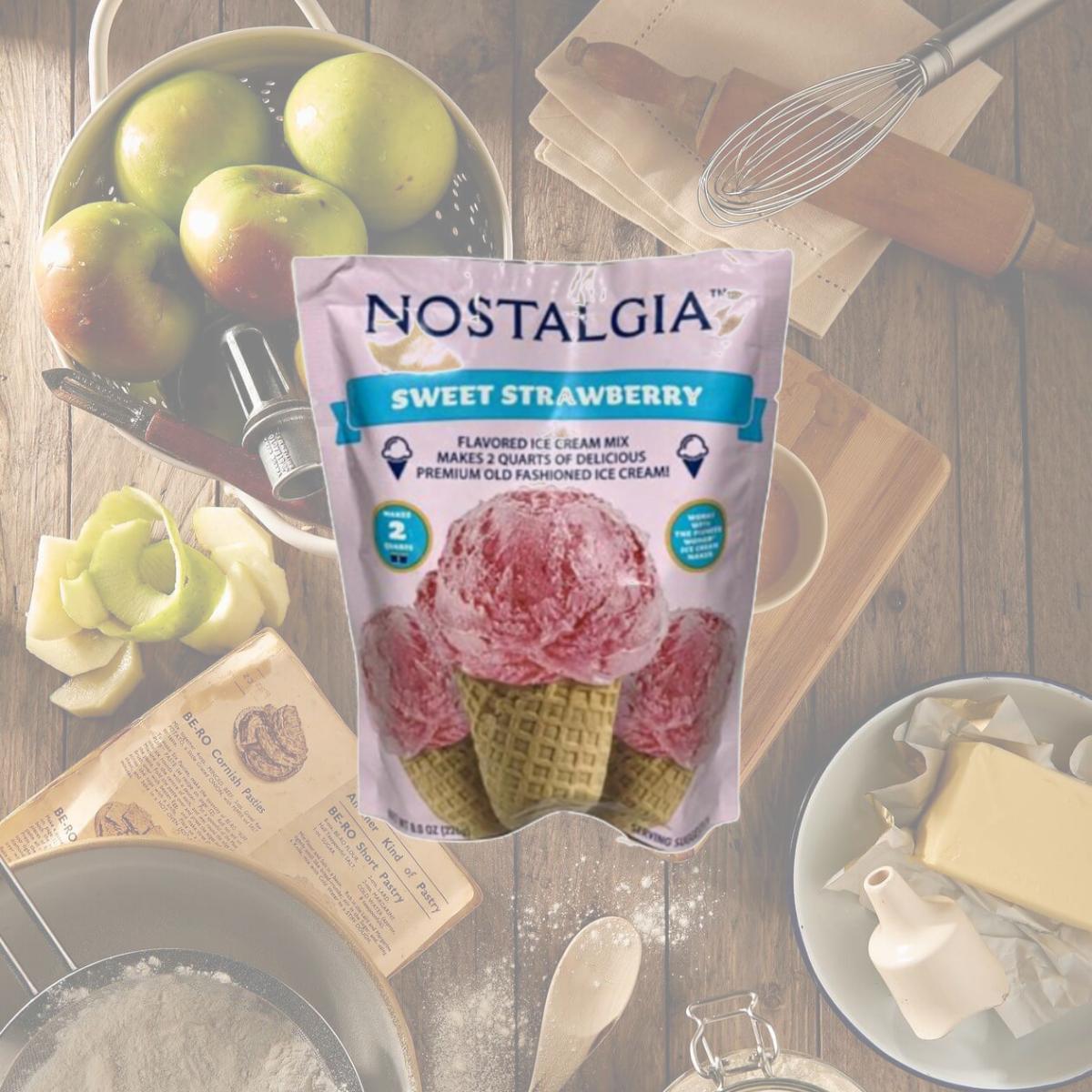 Picture of Englewood Marketing Group 112087 Nostalgia Premium Strawberry Ice Cream Mix
