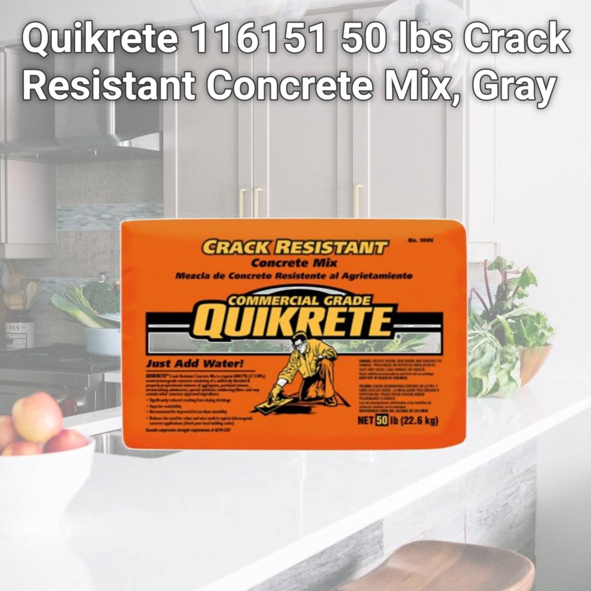 Picture of Quikrete 116151 50 lbs Crack Resistant Concrete Mix, Gray