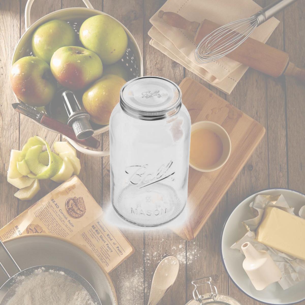 Picture of ell Brands Distribution 123678 Ball Decorative Jar with Stainless Steel Lid 