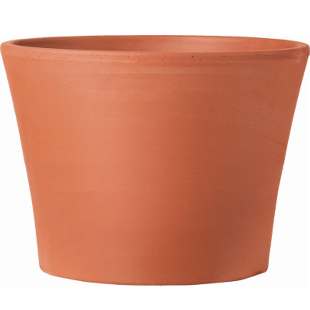9.1 x 6.9 in. Terracotta Round Half-Cone Planter, Red