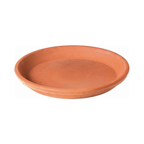3.4 x 0.6 in. Terracotta Clay Round Water-Resistant Saucer, Red