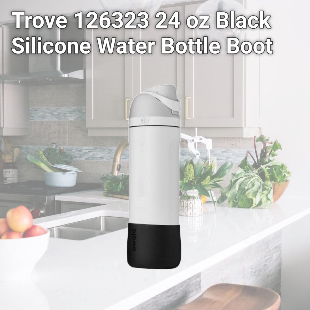 Picture of Trove 126323 24 oz Black Silicone Water Bottle Boot 