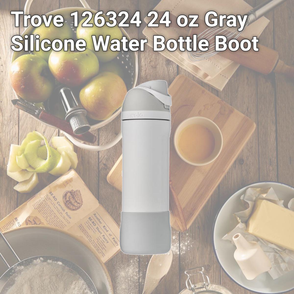 Picture of Trove 126324 24 oz Gray Silicone Water Bottle Boot 
