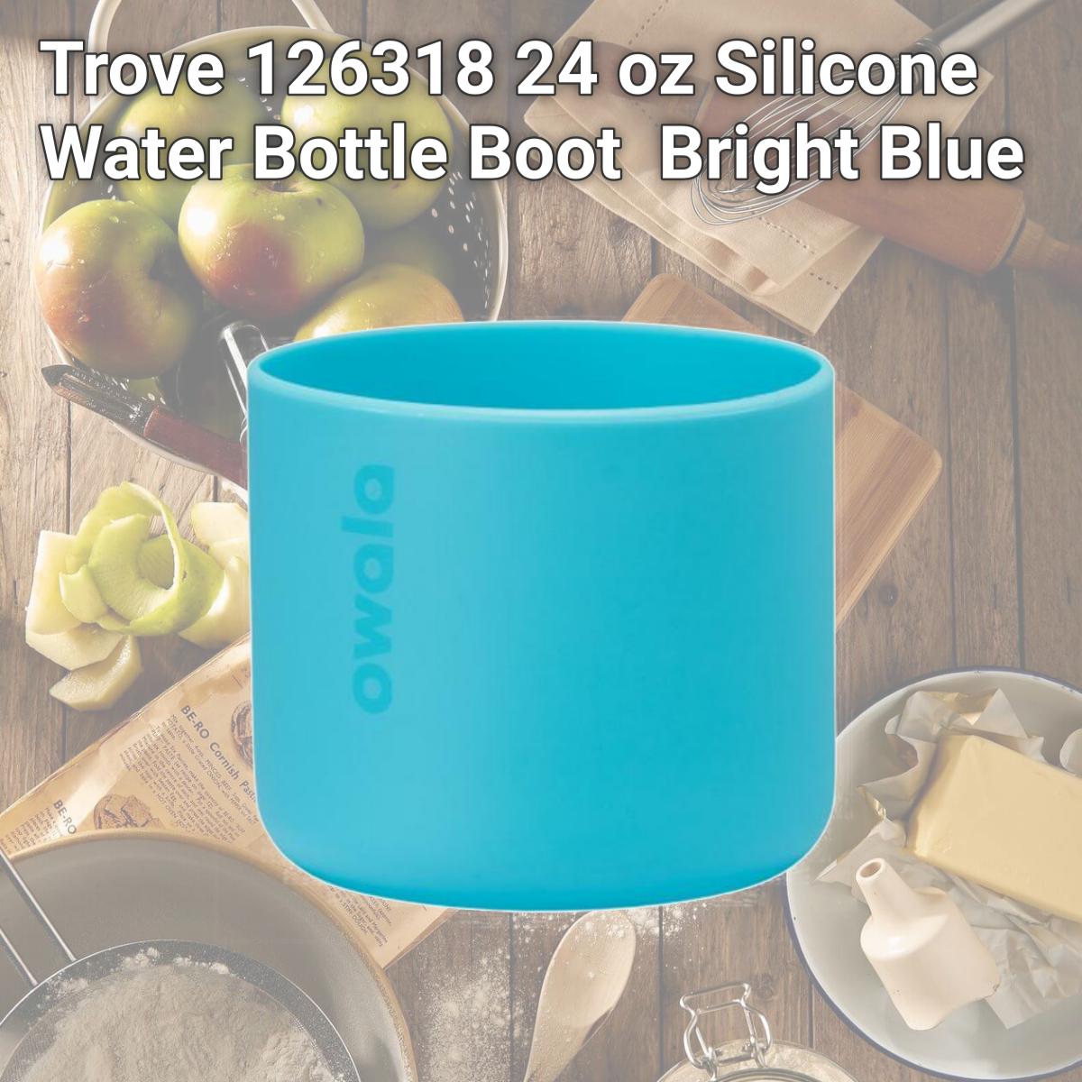 Picture of Trove 126318 24 oz Silicone Water Bottle Boot  Bright Blue 