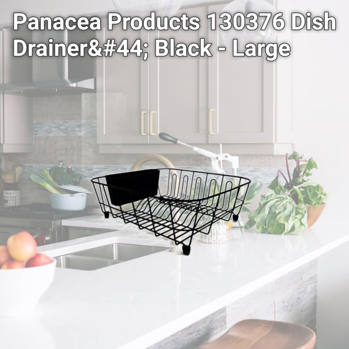 Picture of Panacea Products 130376 Dish Drainer&#44; Black - Large