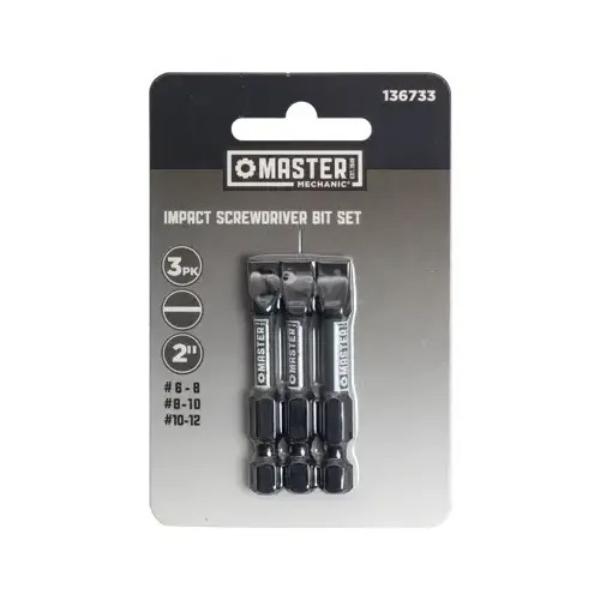 136733 Slot Impact Screwdriver Bit Set - 3 Piece