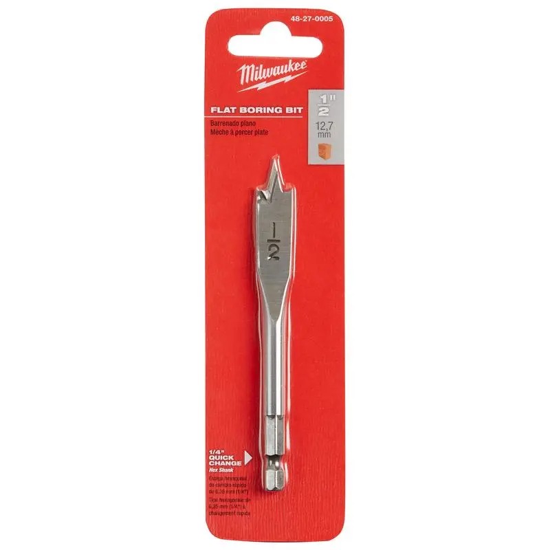 143105 0.5 x 4.5 in. Carbon Steel Flat Boring Bit