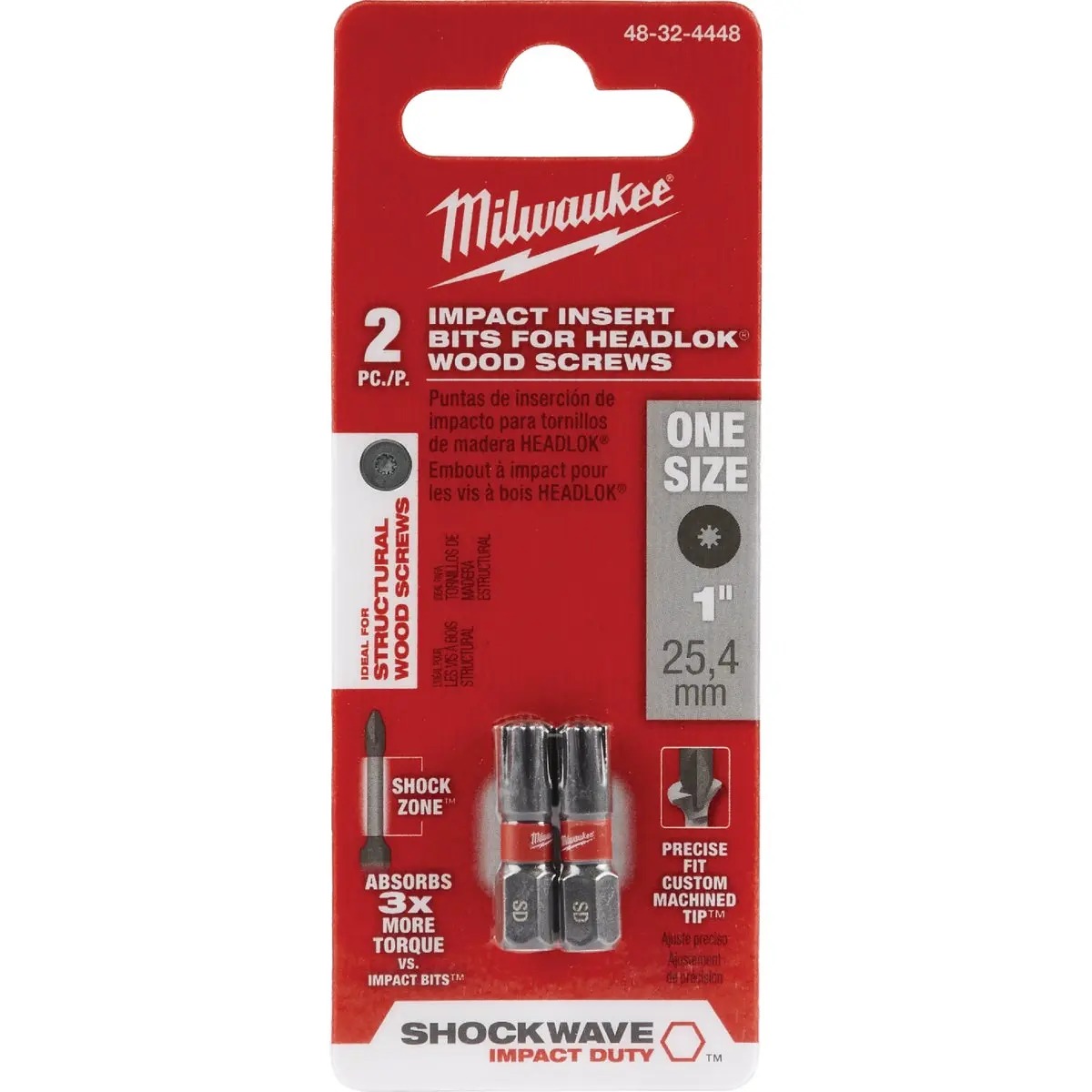 143828 Insert Impact Screwdriver Bit - Pack of 2