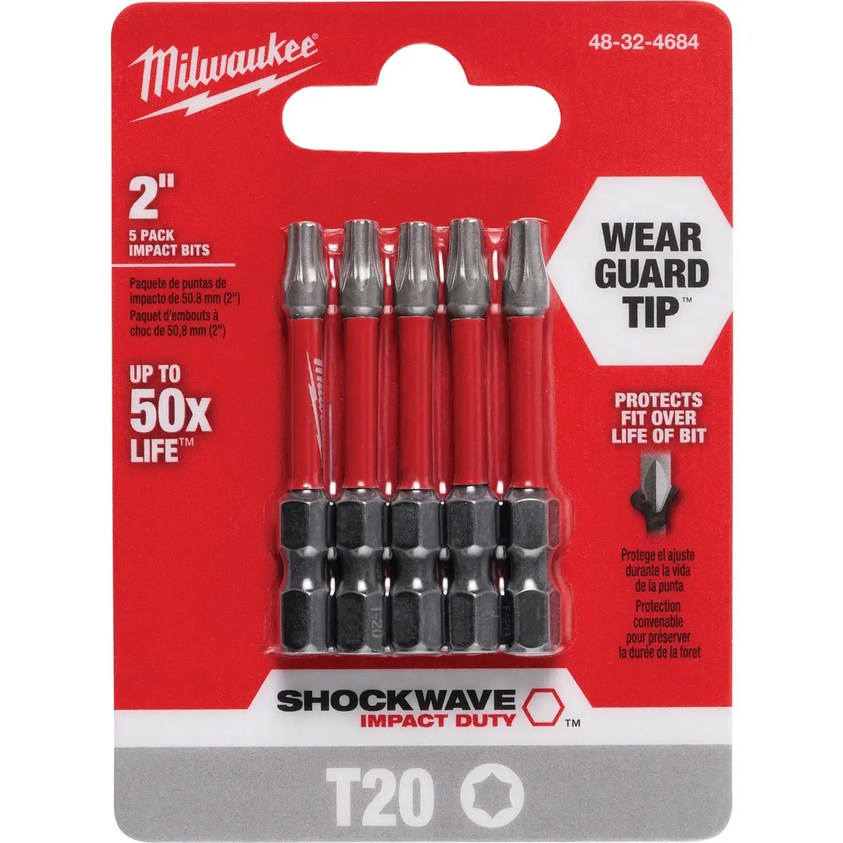 143122 2 in. T20 Power Impact Screwdriver Driver Bit - Pack of 5