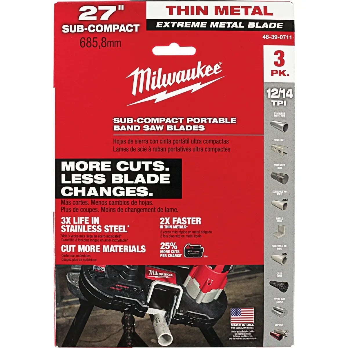 143869 Extreme Metal Band Saw Blade - Pack of 3
