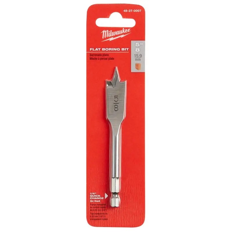 143107 0.63 x 4.5 in. Carbon Steel Flat Boring Auger Bit