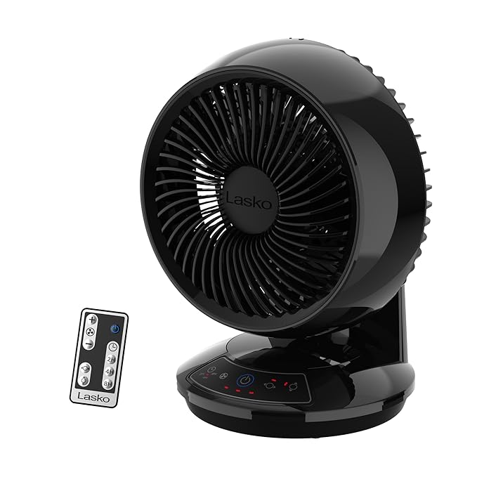 152699 7 in. Speed Oscillating Table Top Fan - Black