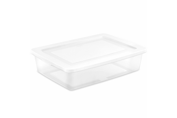 Sterilite 152812 28 qt. Storage Box with White Lid