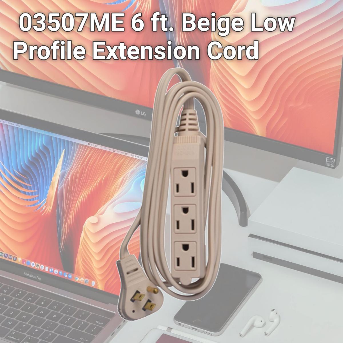 Picture of Master Electrician 03507ME 6 ft. Beige Low Profile Extension Cord