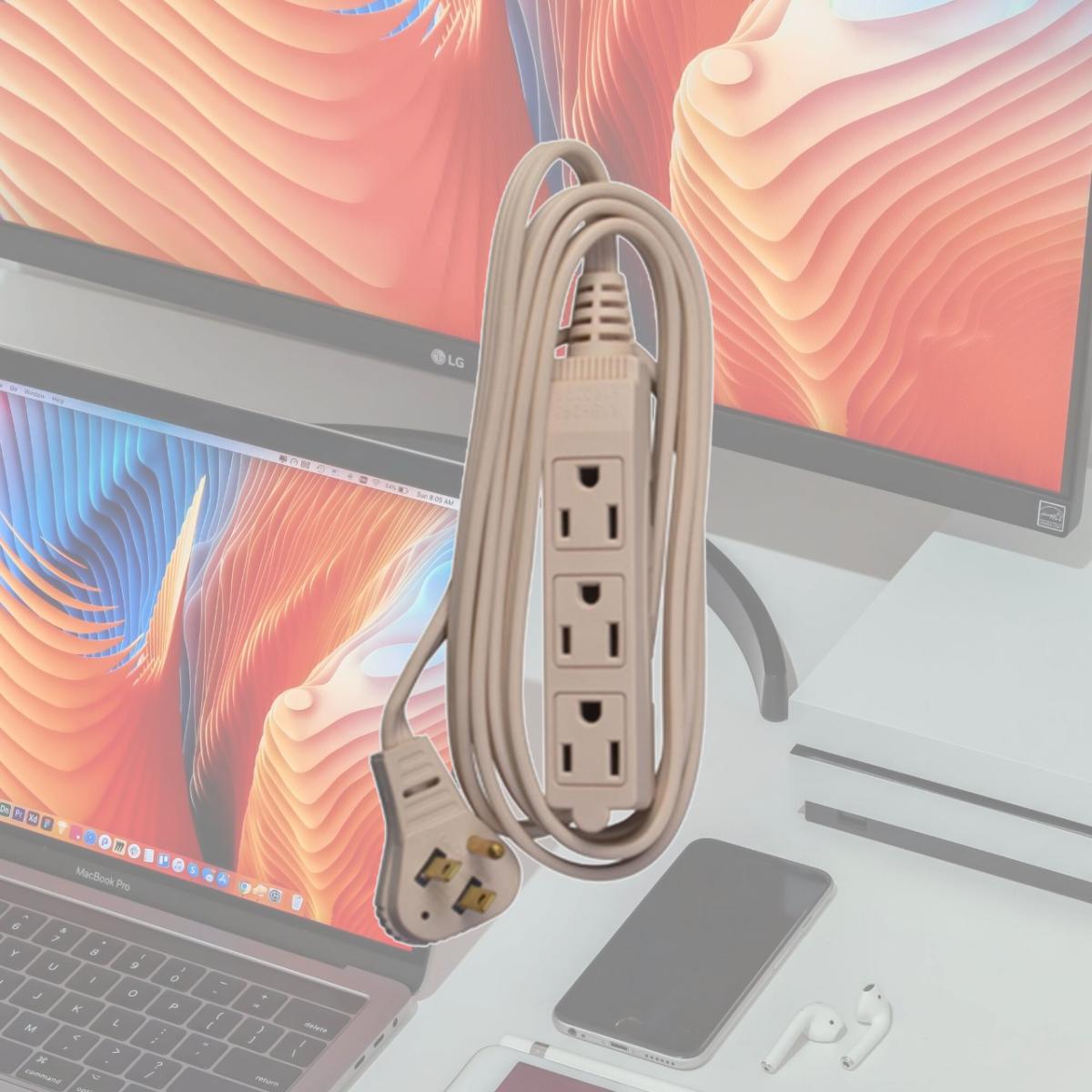 Picture of Master Electrician 03507ME 6 ft. Beige Low Profile Extension Cord